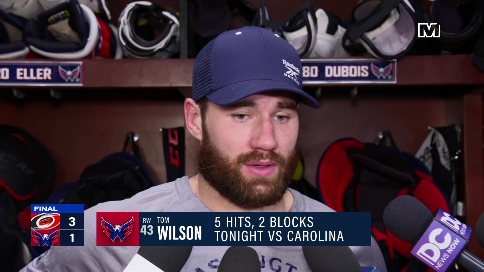 Tom Wilson reacts to 'tough series' loss vs. Hurricanes
