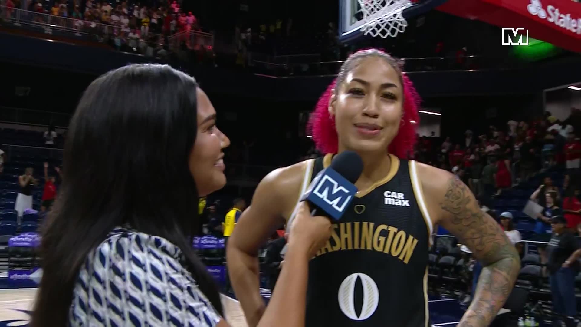 "Dubs in the chat," Shakira Austin celebrates win over Lynx